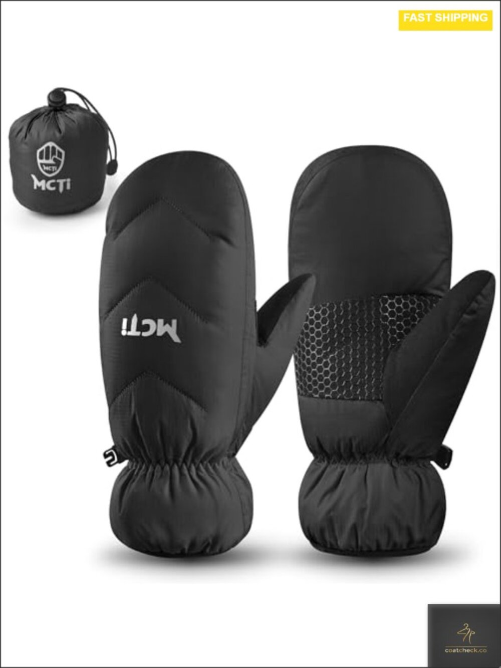 Women's Goose Down Mittens Ultra Light Waterproof Winter Ski Mittens